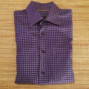 Robert Talbott Purple Plaid Button Down